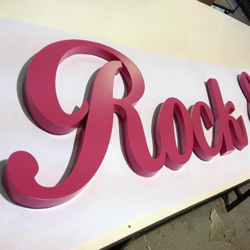 painted built up office signs